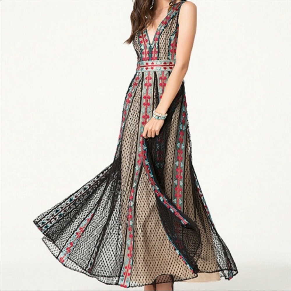 Bebe embroidered dress